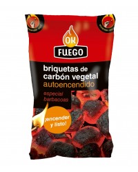 Briquetas de carbón vegetal autoencendido 1,5kg.